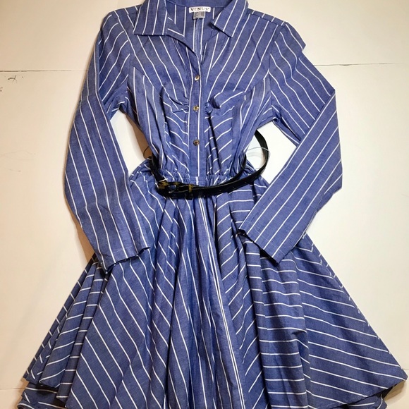 Venus Striped Flared Dress - Picture 3 of 6